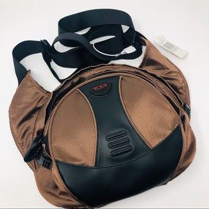 Tumi T2 bronze ballistic crossbody messenger bag
